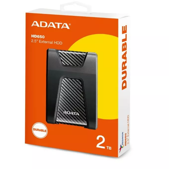 Adata DashDrive Durable HD650 2TB 2.5'' USB3.1 Czarny