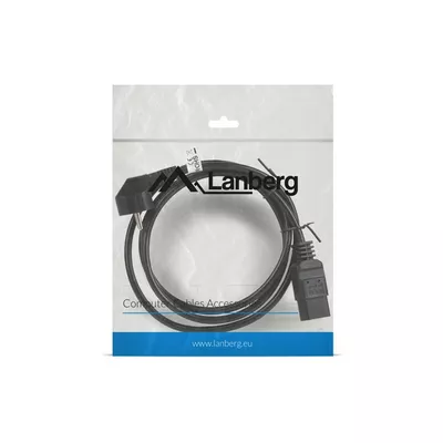 Lanberg Kabel zasilający CEE 7/7 - IEC 320 C19 16A VDE 1.8M czarny