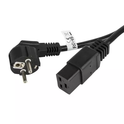 Lanberg Kabel zasilający CEE 7/7 - IEC 320 C19 16A VDE 1.8M czarny