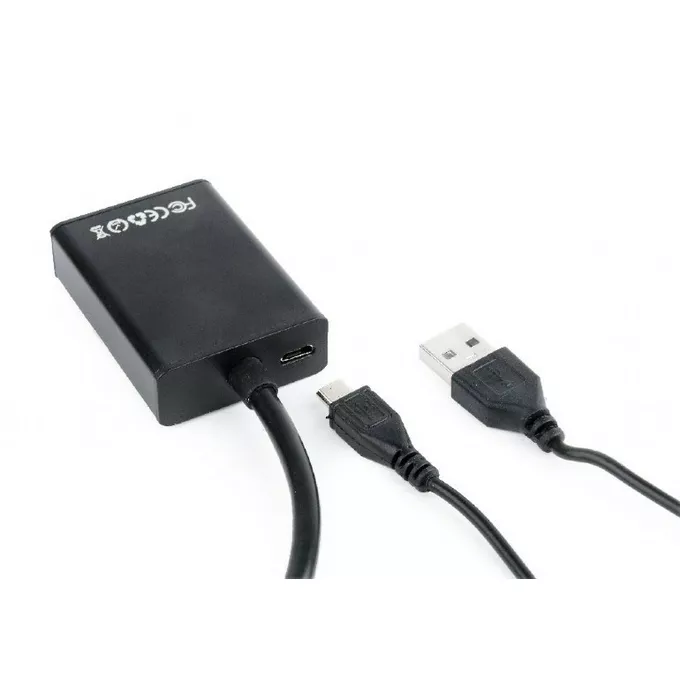 Gembird Konwerter VGA do HDMI 15 cm czarny