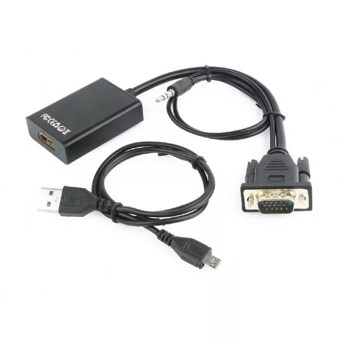 Gembird Konwerter VGA do HDMI 15 cm czarny