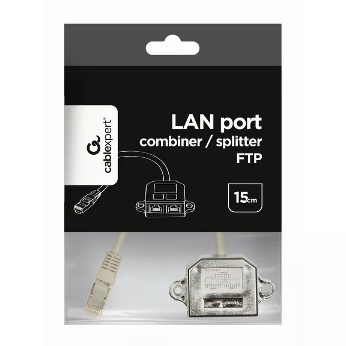 Gembird Adapter rozdzielacz LAN RJ-45/2XRJ-45 FTP