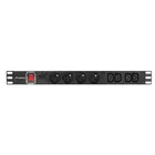 Lanberg Listwa zasilająca Rack PDU  1U 10A 4X 230V PL 4X IEC C13 2m C14 czarna