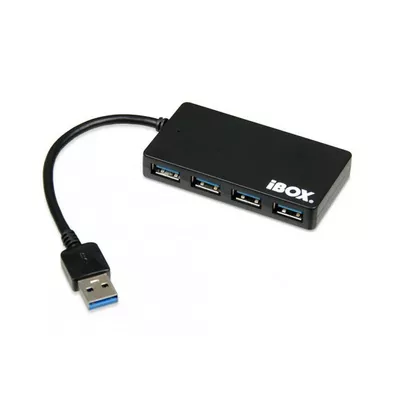 iBOX Hub USB 3.0 4-porty, slim IUH3F56 (4x USB 3.0) Czarny