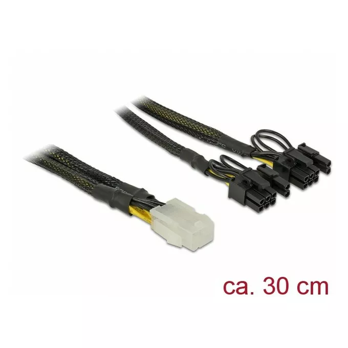 Delock Kabel rozdzielacz zasilania 2x PCI Express 8Pin/1x 6Pin oplot