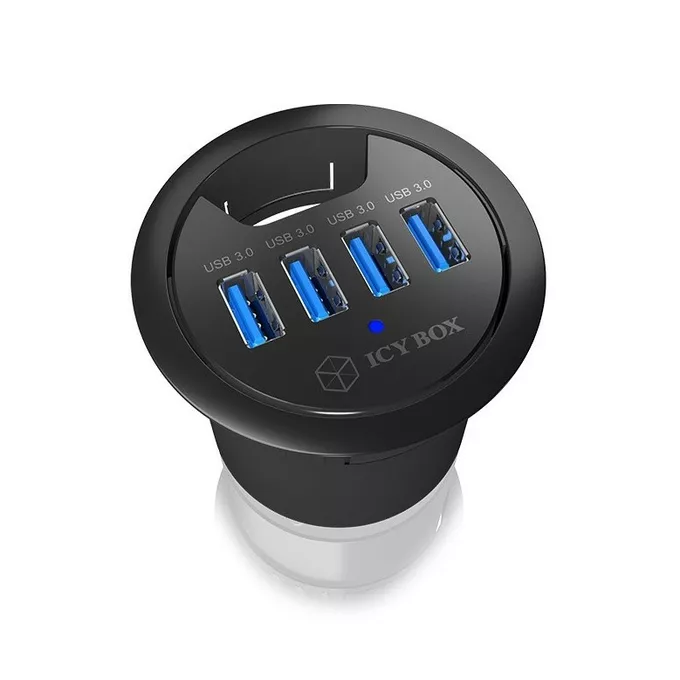 IcyBox IB-HUB1403 HUB biurkowy 60mm