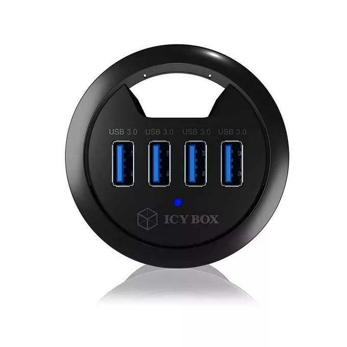 IcyBox IB-HUB1403 HUB biurkowy 60mm