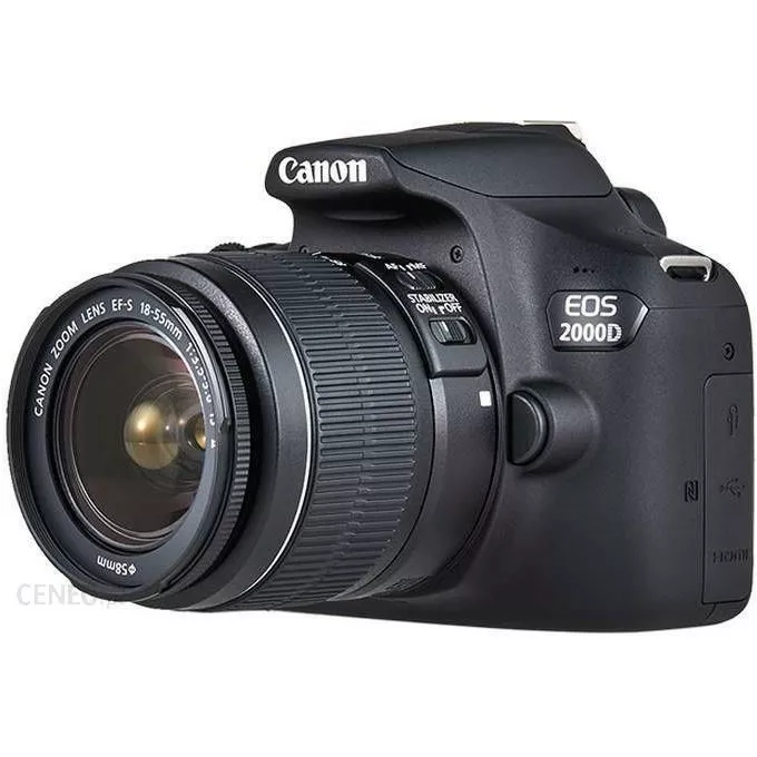 Canon Aparat fotograficzny EOS 2000D BK + Obiektyw 18-55 IS + Akumulator LP-E10 EU26 2728C010
