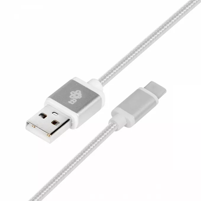 TB Kabel USB-USB C 1.5m srebrny sznurek