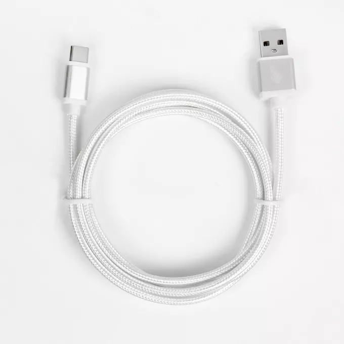 TB Kabel USB-USB C 1.5m srebrny sznurek