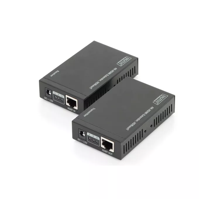 Digitus Przedłużacz/Extender HDMI HDBaseT do 70m po Cat.5e, 4K 30Hz UHD, HDCP 2.2, IR, z audio (zestaw)