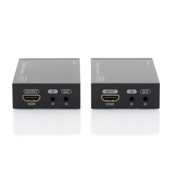 Digitus Przedłużacz/Extender HDMI HDBaseT do 70m po Cat.5e, 4K 30Hz UHD, HDCP 2.2, IR, z audio (zestaw)