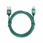 TB Kabel USB-Micro USB 1.5 m zielony sznurek