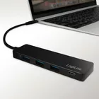 LogiLink Hub USB-C 3.1 4-porty ultra slim, czarny