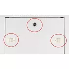 Extralink Szafka wisząca rack 12U 600x600 szara szklane drzwi