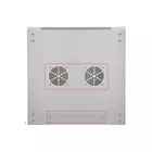 Extralink Szafka wisząca rack 12U 600x600 szara szklane drzwi