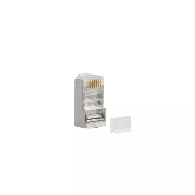 Lanberg Wtyk sieciowy RJ45 8P8C kat.6 FTP (100szt) z prowadnic do linki i do drutu