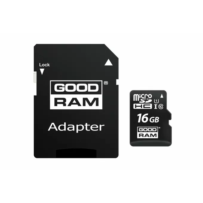 GOODRAM Karta microSDHC 16GB CL10 + adapter