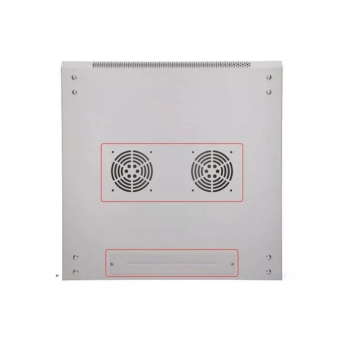 Extralink Szafka wisząca rack 12U 600x600 szara szklane drzwi