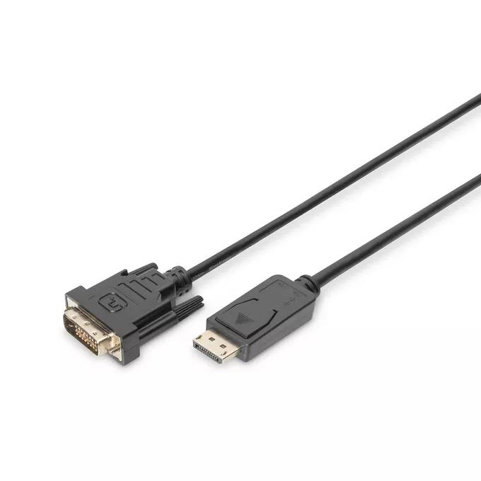 Digitus Kabel DisplayPort z zatrzaskiem 1080p 60Hz FHD Typ DP/DVI-D (24+1) M/M 2m