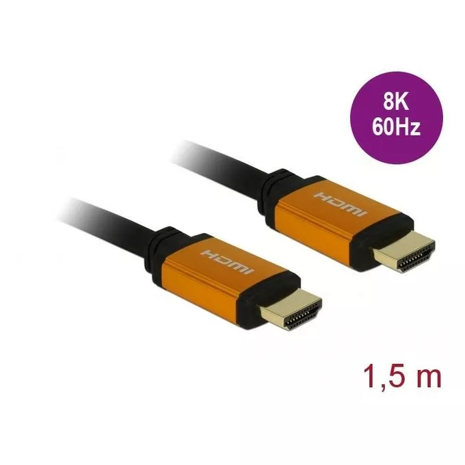 Delock Kabel HDMI M/M v2.1 8K 60Hz czarny 1,5m