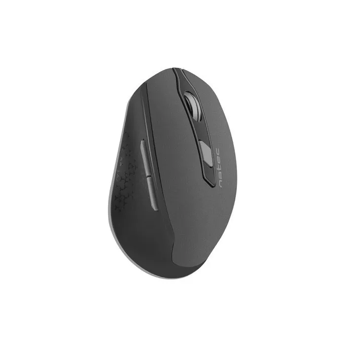 Natec Mysz bezprzewodowa Siskin 2400DPI czarno-szara z cichym klikiem