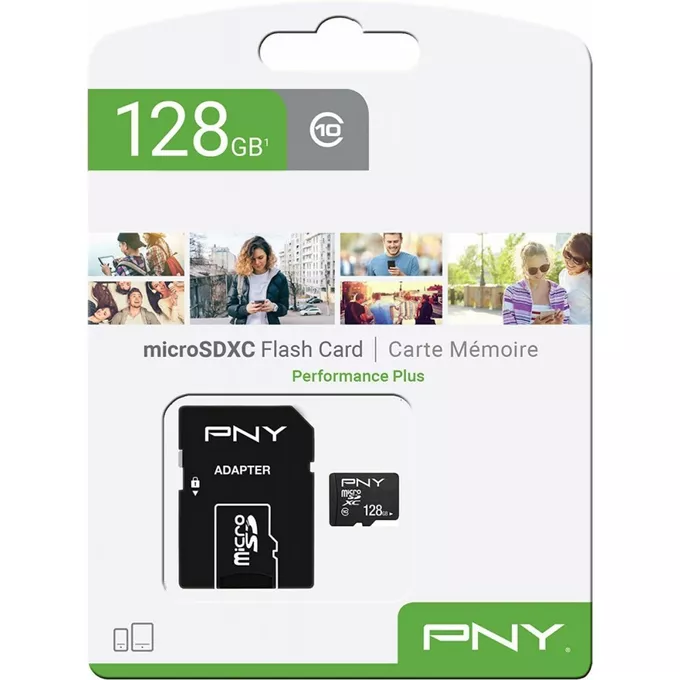 PNY Karta pamięci MicroSDXC 128GB P-SDU12810PPL-GE