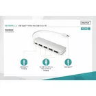 Digitus HUB/Koncentrator 4-portowy USB 3.0 SuperSpeed z Typ C Power Delivery, aluminium