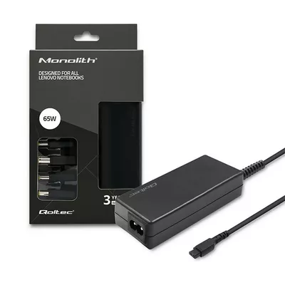 Qoltec Zasilacz specjalizowany do Lenovo | 65W | 4 wtyczki |+kabel zasilający