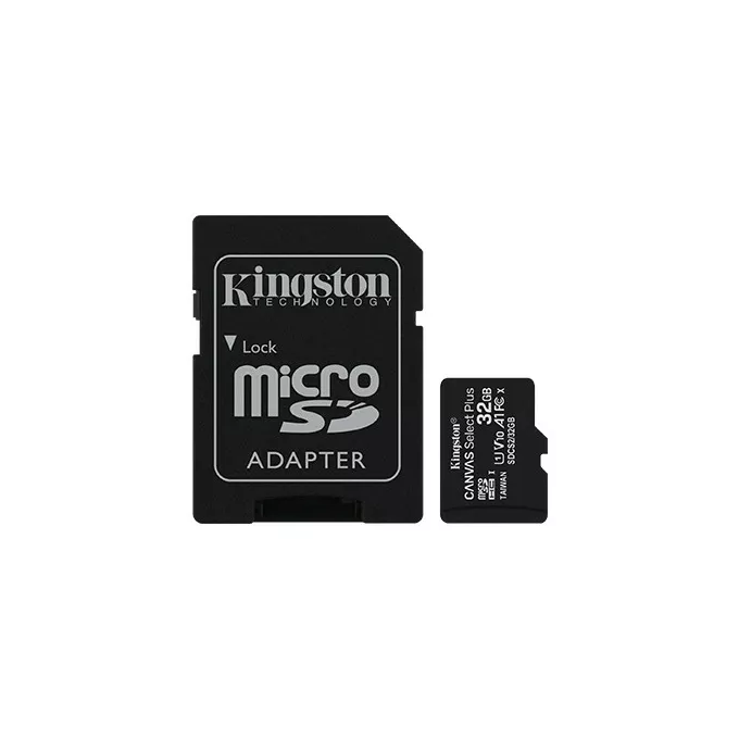 Kingston Karta pamięci microSD  32GB Canvas Select Plus 100MB/s Adapter