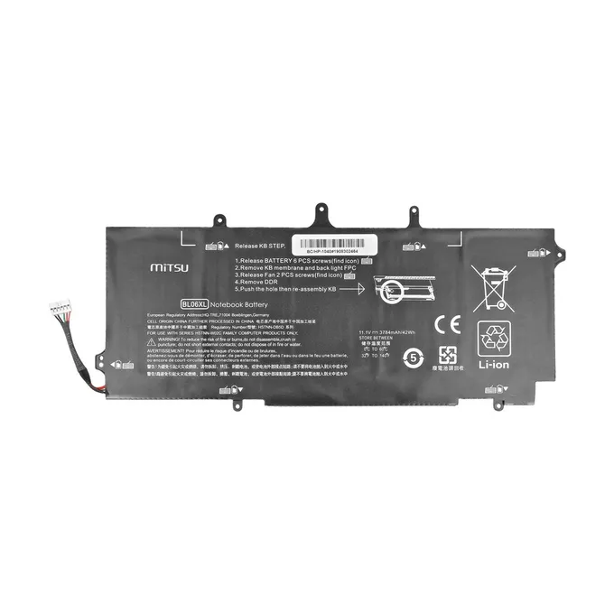 Mitsu Bateria do HP EliteBook Folio 1040 G1, G2 3800 mAh (42 Wh) 10.8 - 11.1 Volt