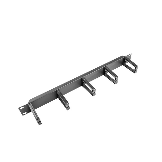 Lanberg Organizer kabli do szaf 19cali 1U Typ B czarny AK-1202-B