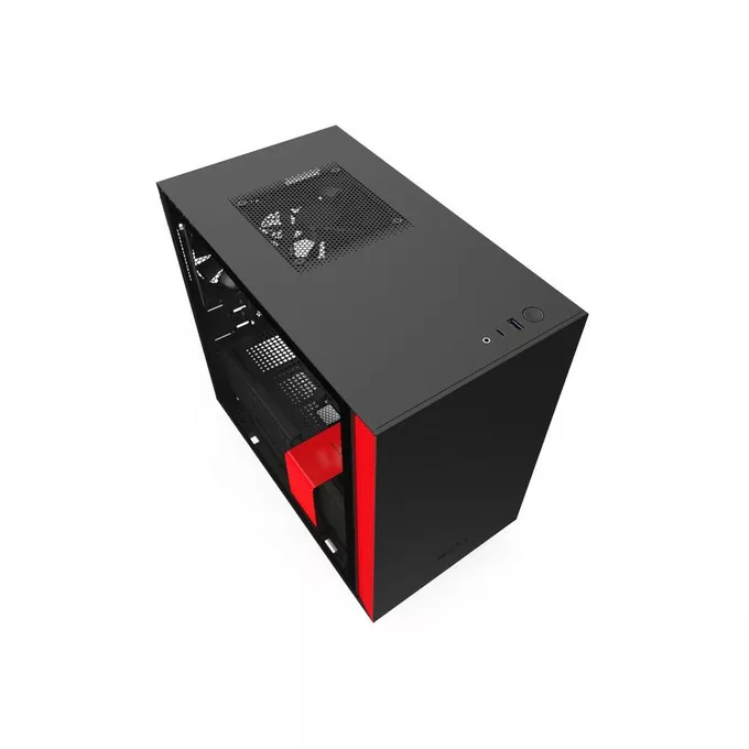 NZXT Obudowa H210 z oknem, Czarno-czerwona