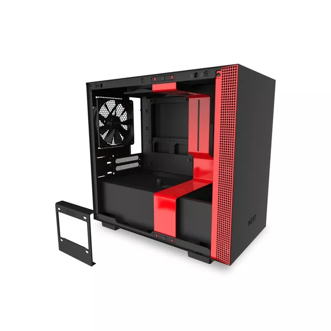 NZXT Obudowa H210 z oknem, Czarno-czerwona