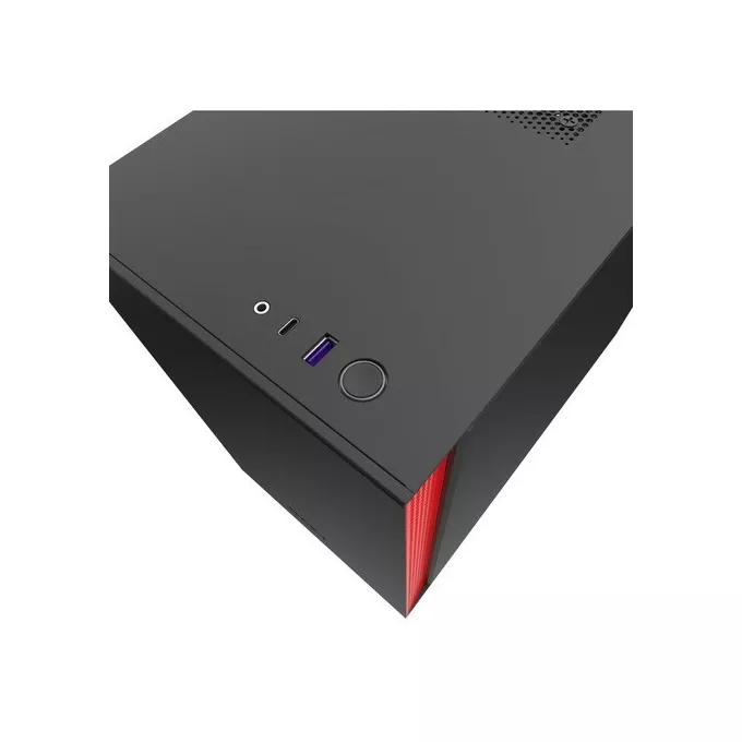 NZXT Obudowa H210 z oknem, Czarno-czerwona
