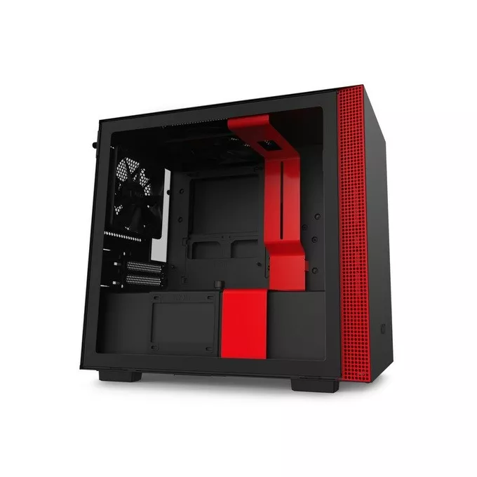 NZXT Obudowa H210 z oknem, Czarno-czerwona