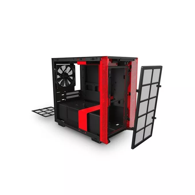 NZXT Obudowa H210 z oknem, Czarno-czerwona