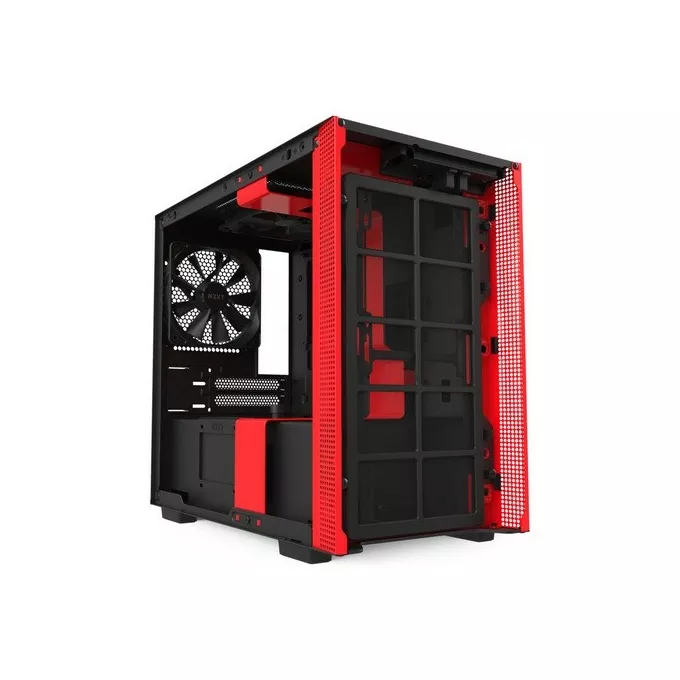 NZXT Obudowa H210 z oknem, Czarno-czerwona