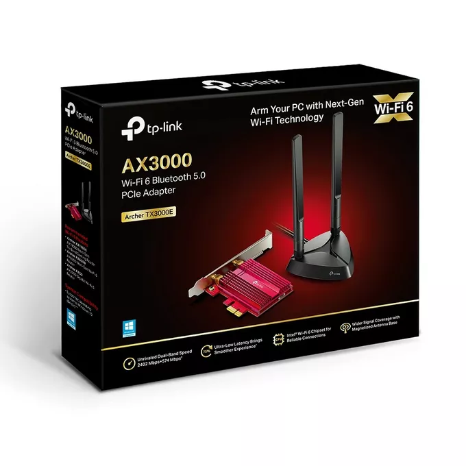 TP-LINK Karta sieciowa Archer TX3000E PCI-E WiFi AX30000 BT 5.0