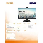 Asus Monitor 24 cale BE24EQK IPS FHD Kamera 2MP Mikrofon HDMI DP D-SUB Głośnik