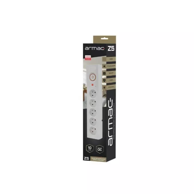 Armac Listwa zasilająca Z5 1.5M 5x230V 10A Z5/15/SZ szara