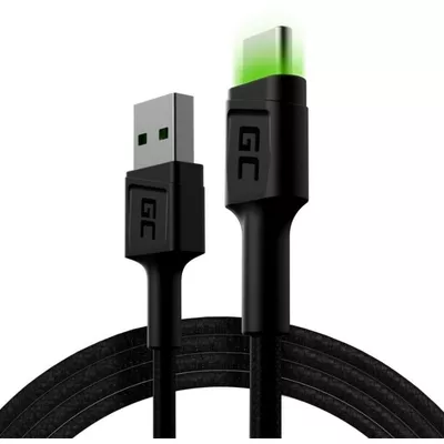 Green Cell Kabel GC Ray USB - USB-C 120 cm, podświetlenie LED