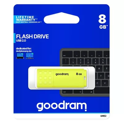 GOODRAM Pendrive UME2  8GB USB 2.0 żółty