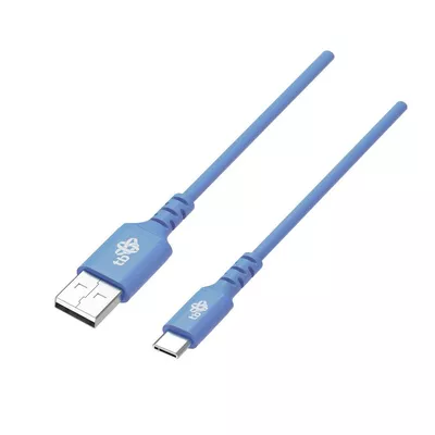 TB Kabel USB-USB C 1m silikonowy niebieski Quick Charge