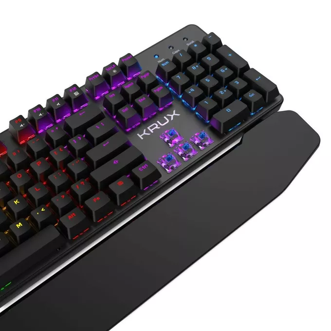 Krux Klawiatura gamingowa - Meteor RGB Outemu Blue