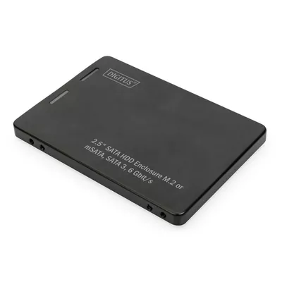 Digitus Adapter na dysk SATA/HDD 2,5&quot; M.2 /mSATA SATA 3,6 Gbit/s, zapis do 520 MB/s Aluminiowa