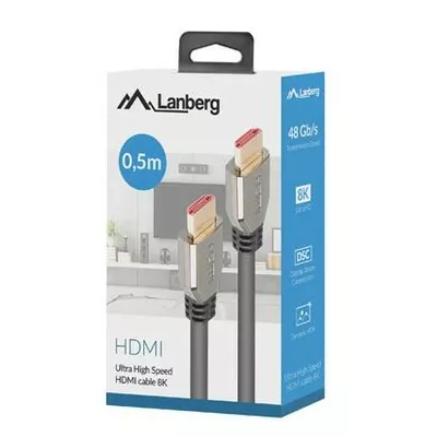 Lanberg Kabel HDMI M/M V2.1 0.5m 8K 60HZ czarny