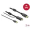 Delock Kabel  HDMI(M) -> DISPLAYPORT(M) 4K 2M ZASILANY USB A(M) czarny