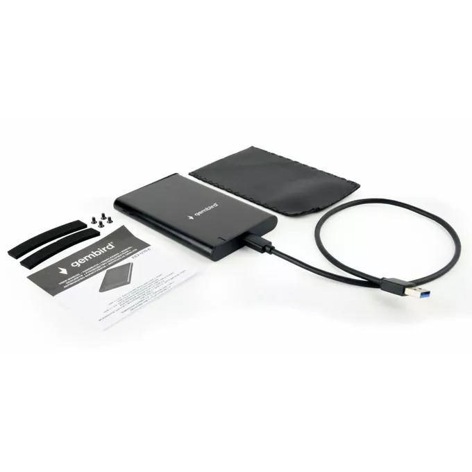 Gembird Obudowa zewnętrzna 2.5 cala USB 3.1 Czarna