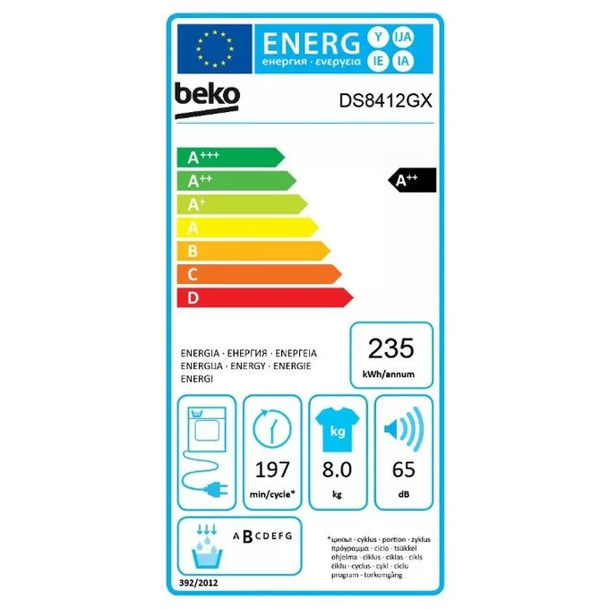 Beko Suszarka DS8412GX